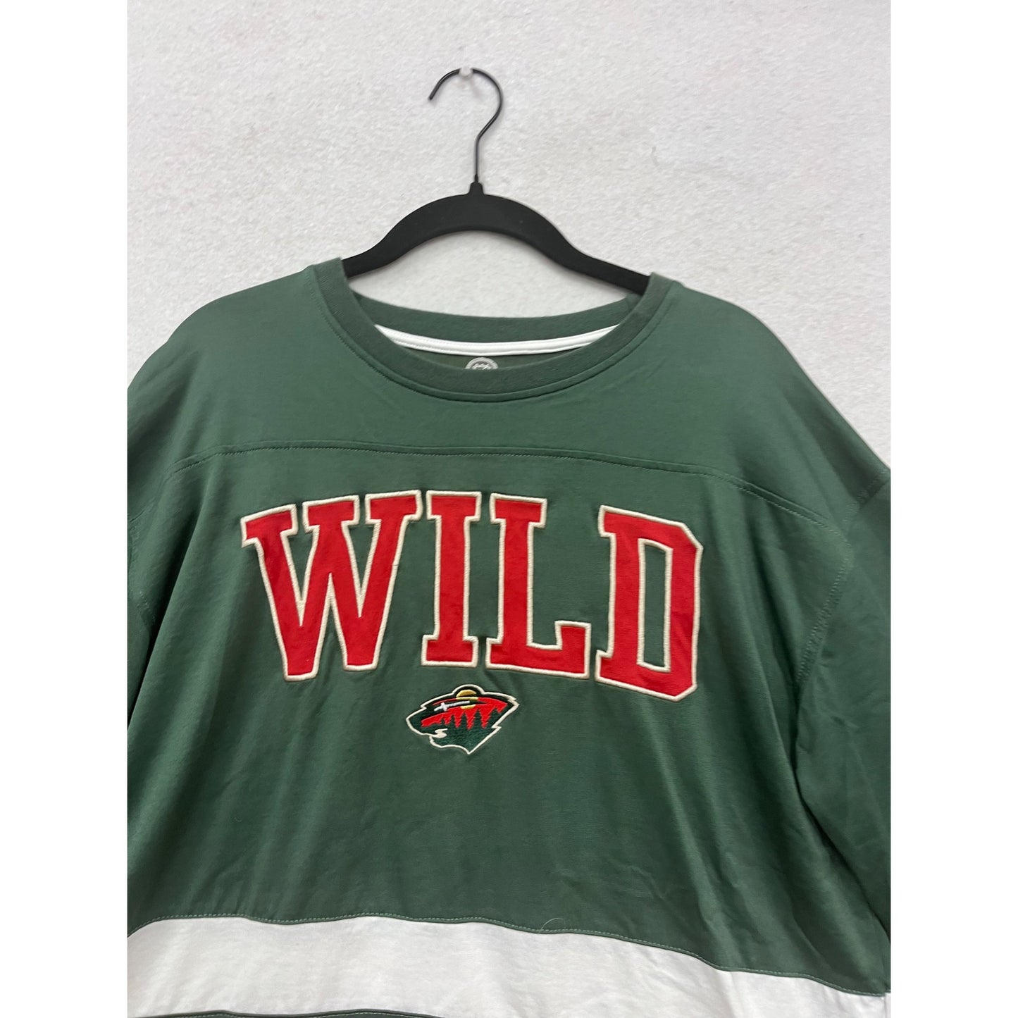 Minnesota Wild NHL Green/Red Long-Sleeve Jersey Shirt L #98A