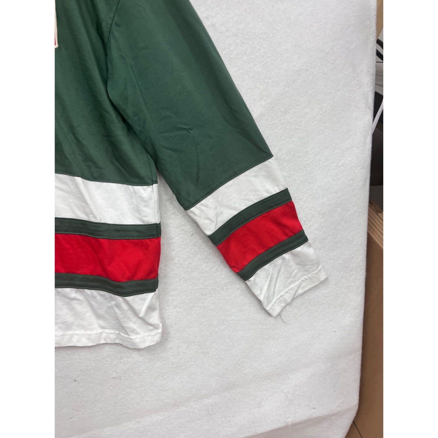 Minnesota Wild NHL Green/Red Long-Sleeve Jersey Shirt L #98A
