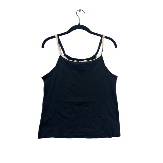 Victorias Secret Womens Black Sequin Strap Tank Top #6118