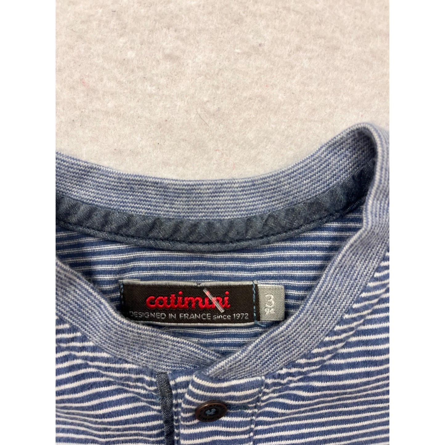 Catimini Boys Striped T-Shirt Size 3 Years Blue #745A