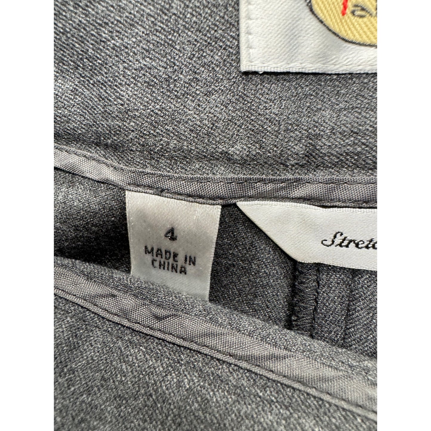 Talbots Stretch Gray Dress Pants Size 4 Polyester Blend Machine Washable #233B