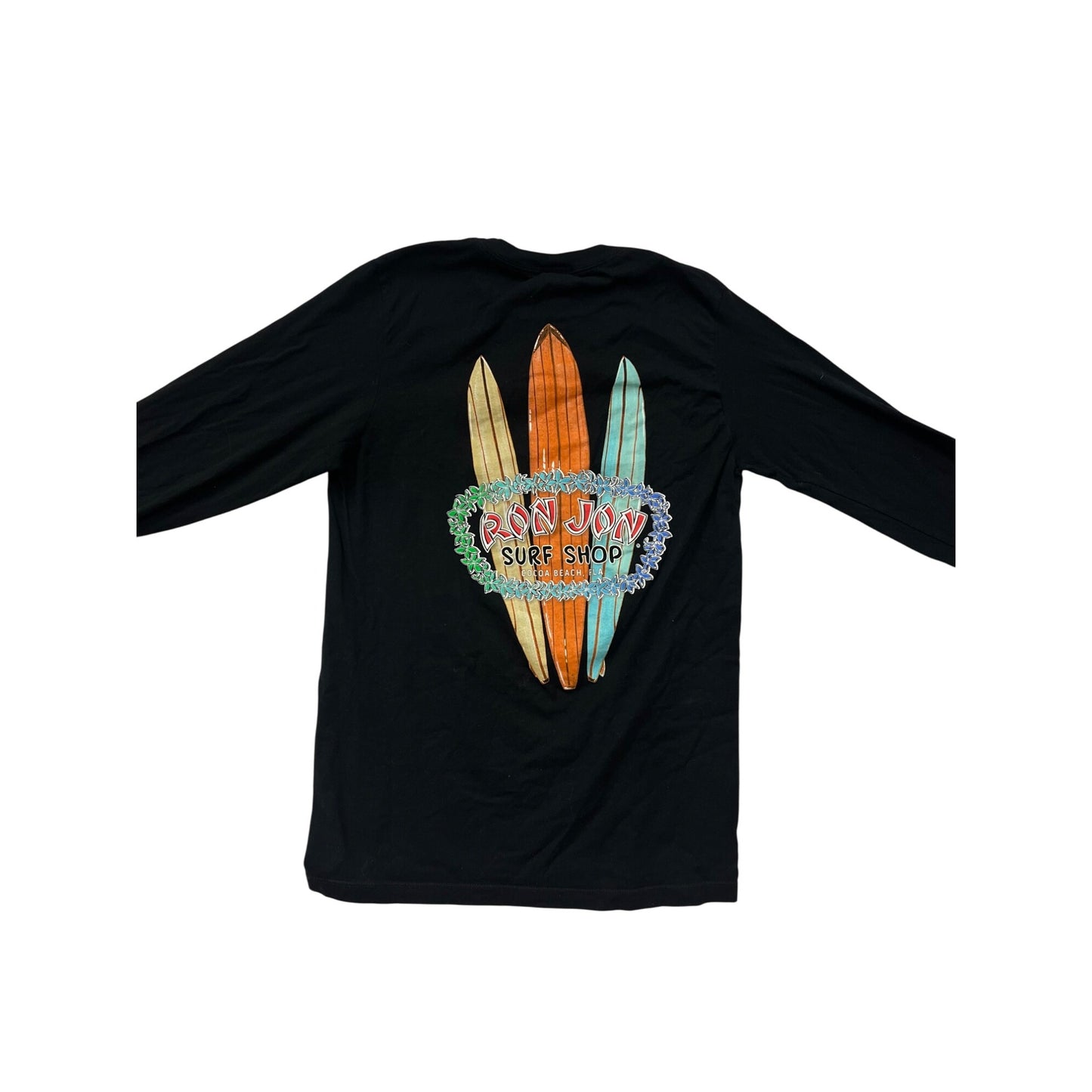 Ron Jon Surf Shop Long Sleeve Tee Black S #8815