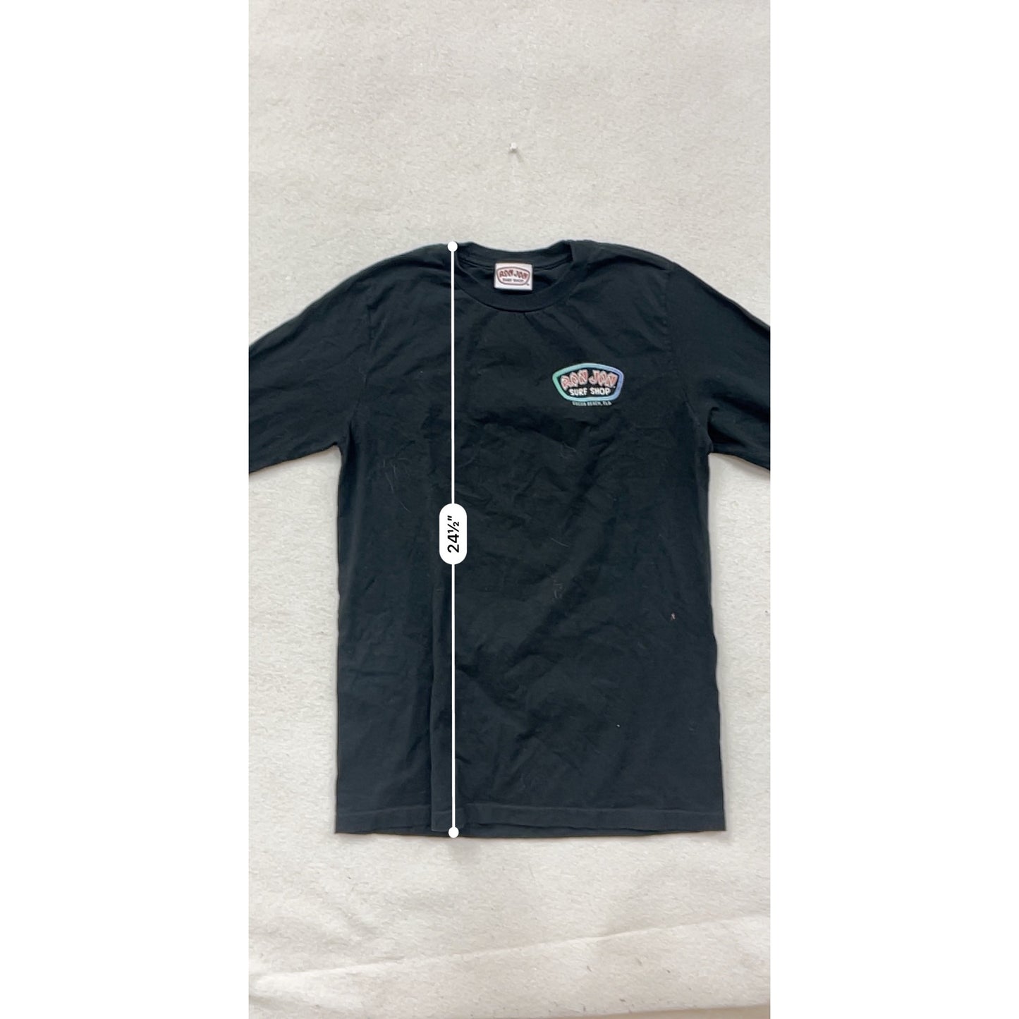 Ron Jon Surf Shop Long Sleeve Tee Black S #8815