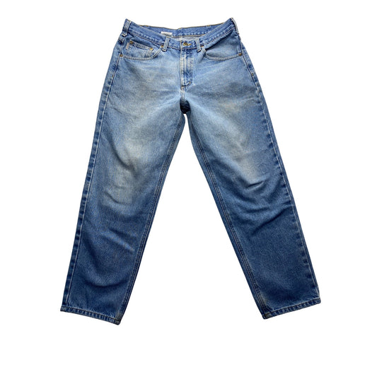 Carhartt Mens Blue Denim Relaxed Fit Jeans 34x30 #7206