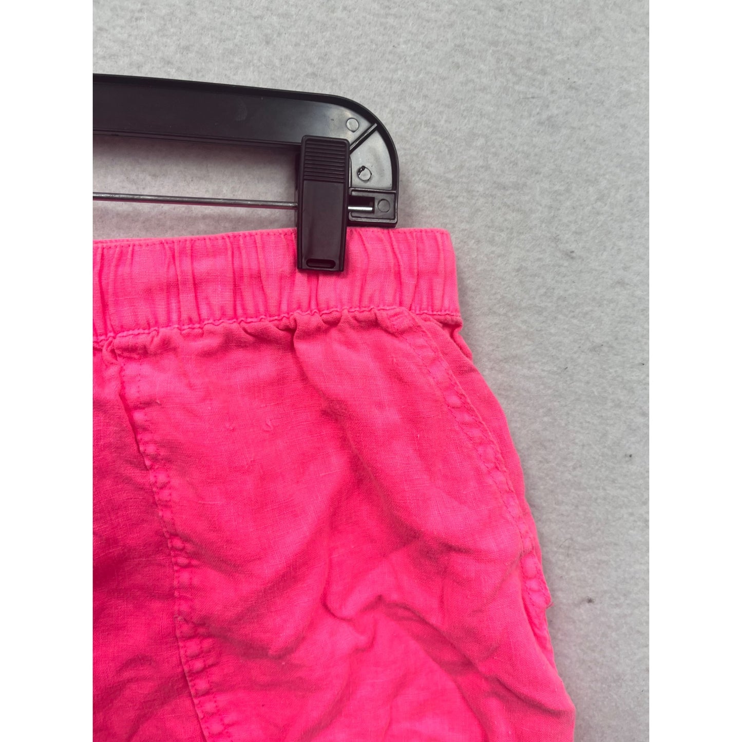Womens Hot Pink Linen Shorts By C&C California Size L #8452