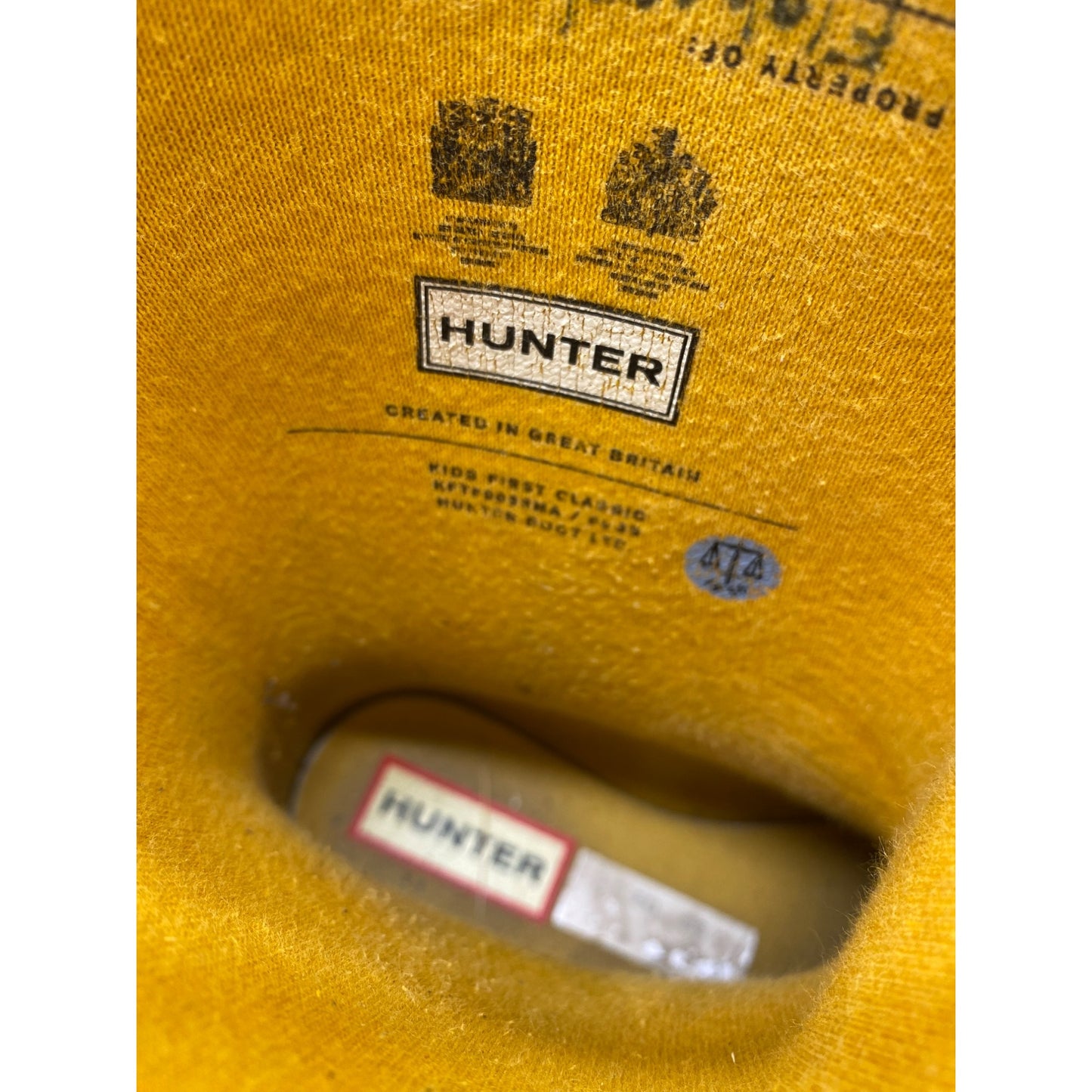 Youth Hunter Yellow Rainboots #5093