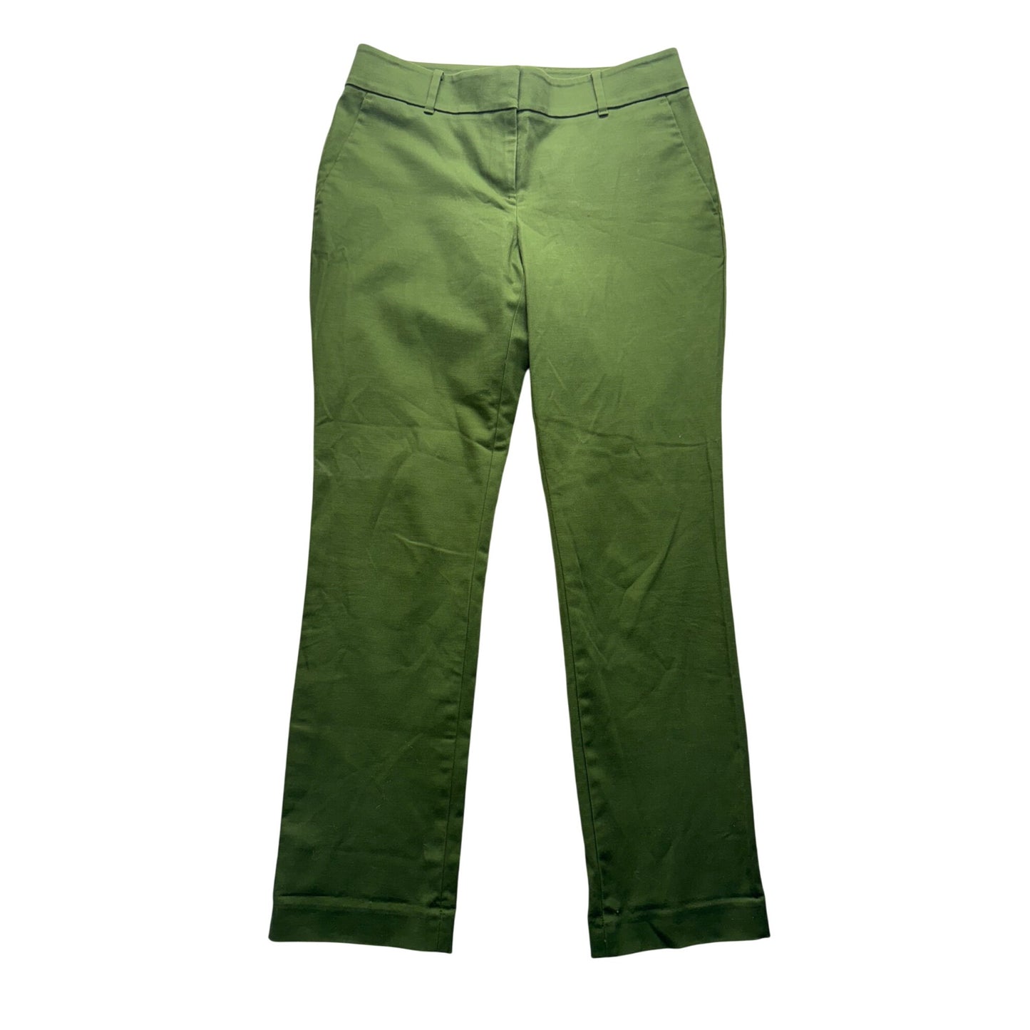 Ann Taylor Factory Green Stretch Straight-Leg Pants Size 4 #9279