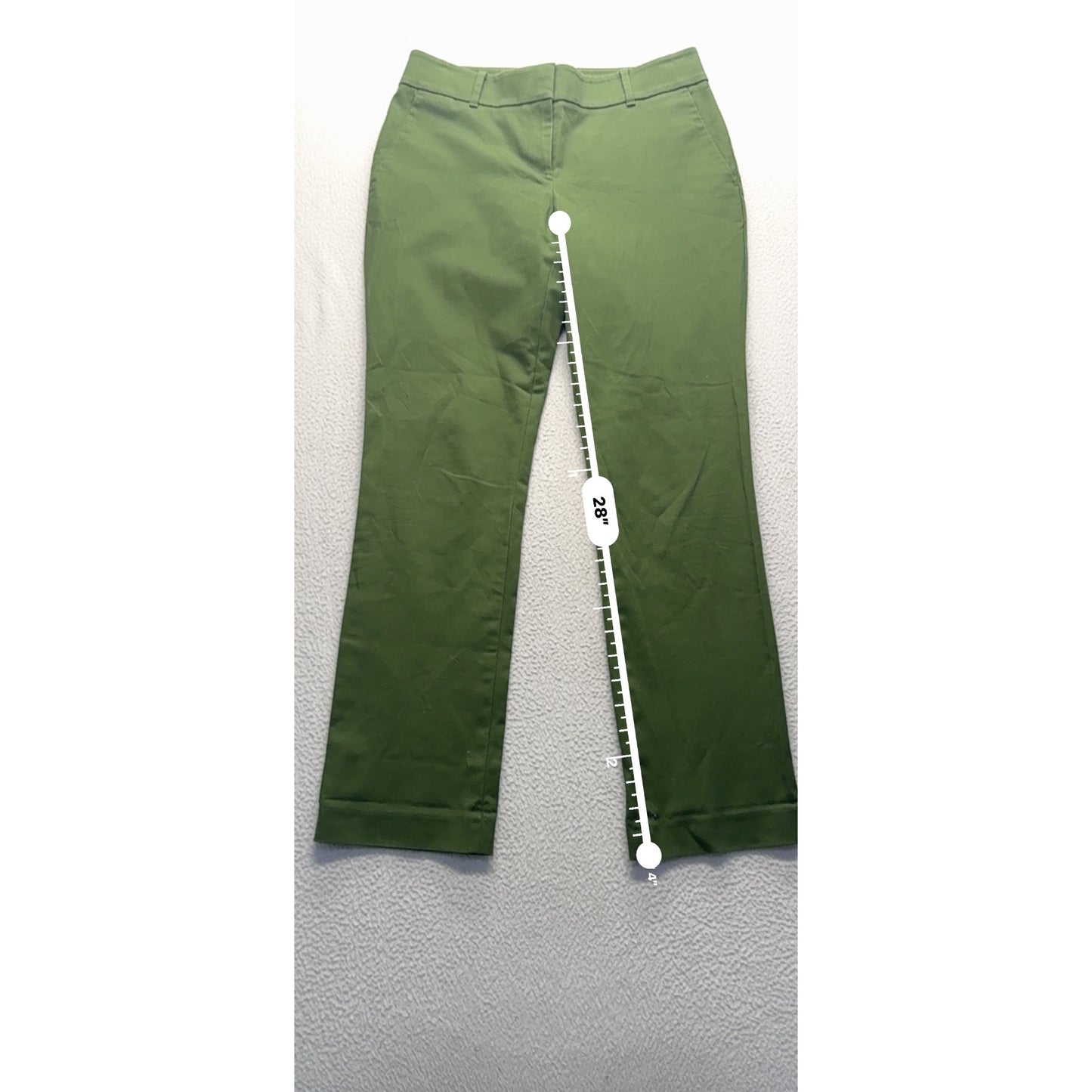 Ann Taylor Factory Green Stretch Straight-Leg Pants Size 4 #9279