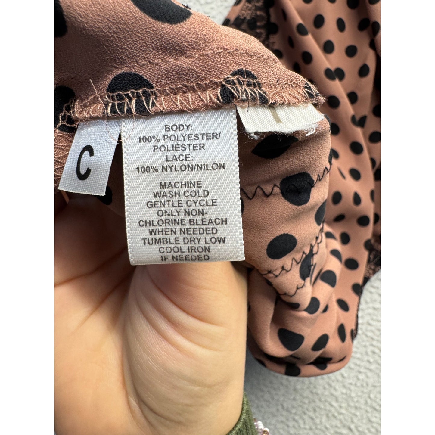 Ann Taylor Loft Petites Polka Dot Sleeveless Top W/ Lace Sides SP #9304