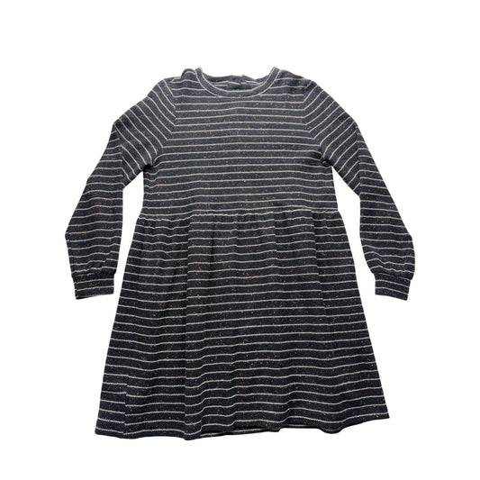 Loft Womens Long-Sleeve Striped Knit Dress With Button Back Detail Size M #7723