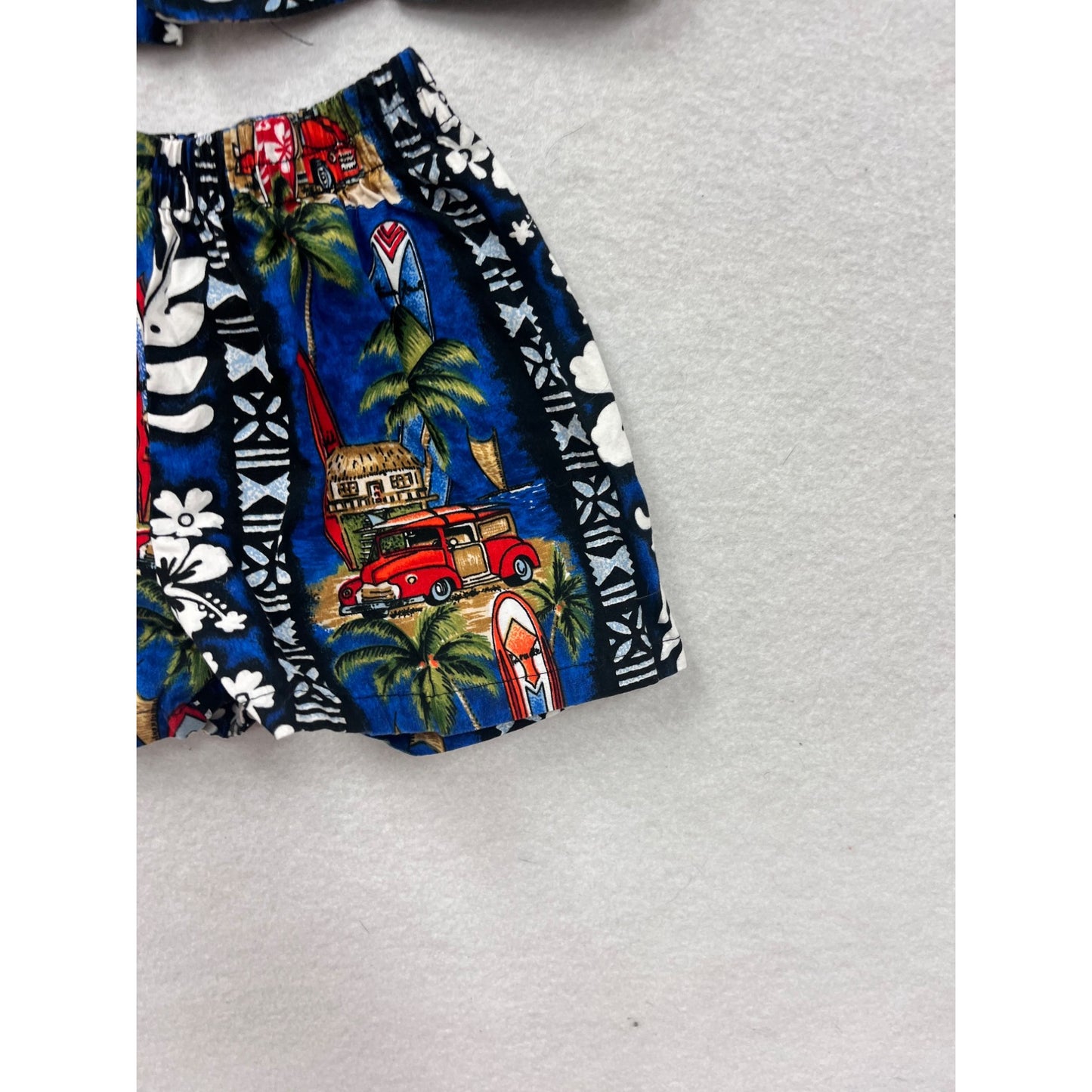 Boys Hawaiian Shirt & Shorts Set RJC 3T #8299