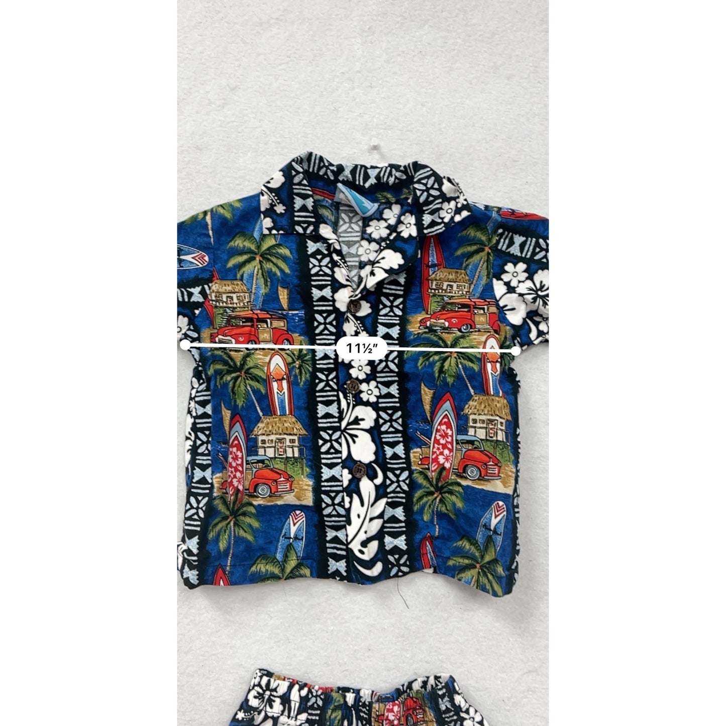 Boys Hawaiian Shirt & Shorts Set RJC 3T #8299