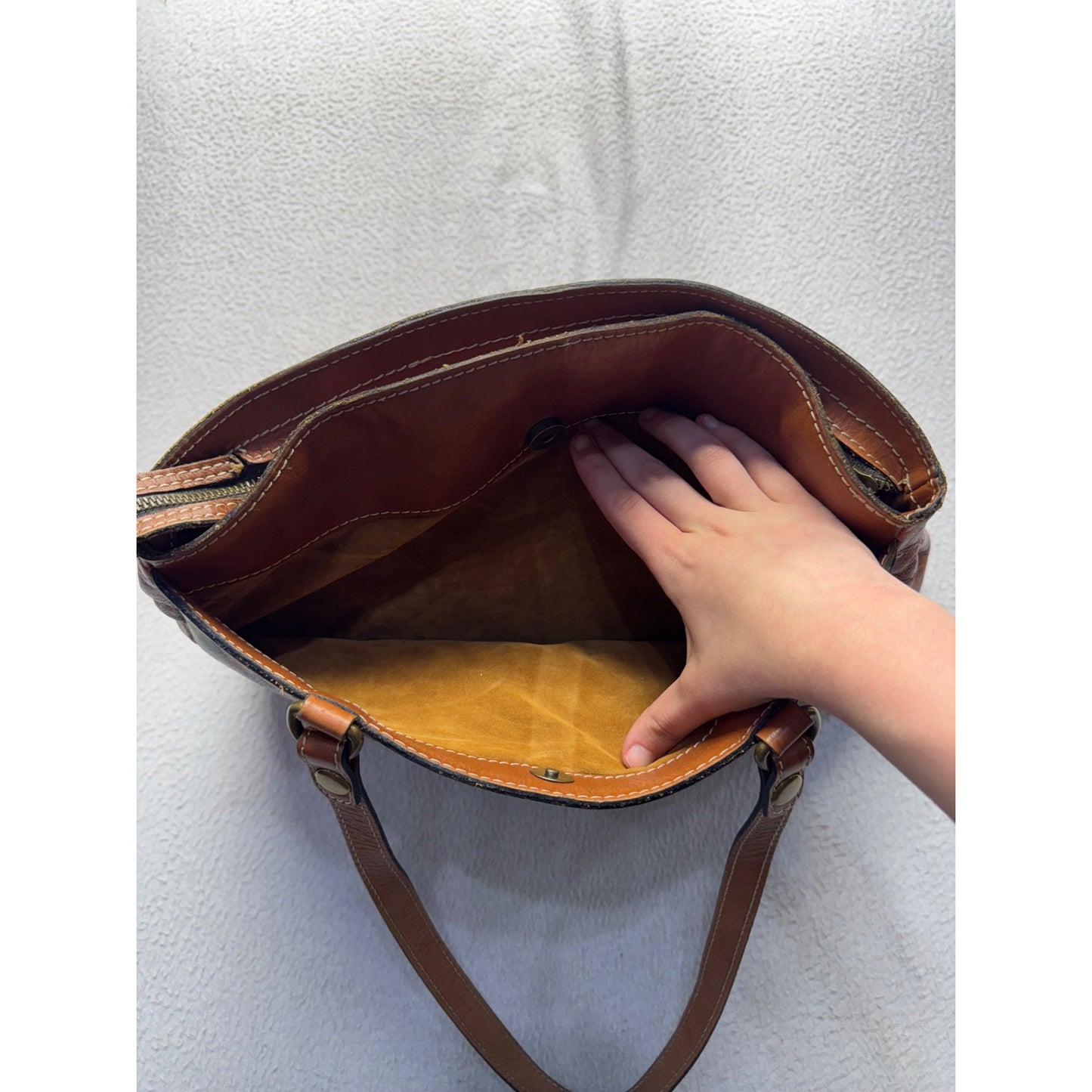 Patricia Nash Vintage Floral Leather Shoulder Bag Italian Leather #9663
