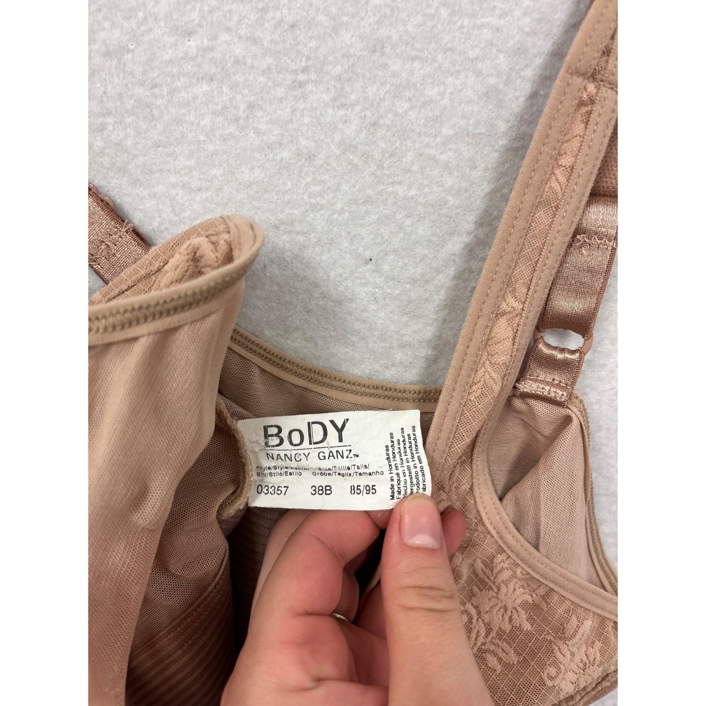 Nancy Ganz BoDY Womens Floral Beige Shapewear Bodysuit #8108