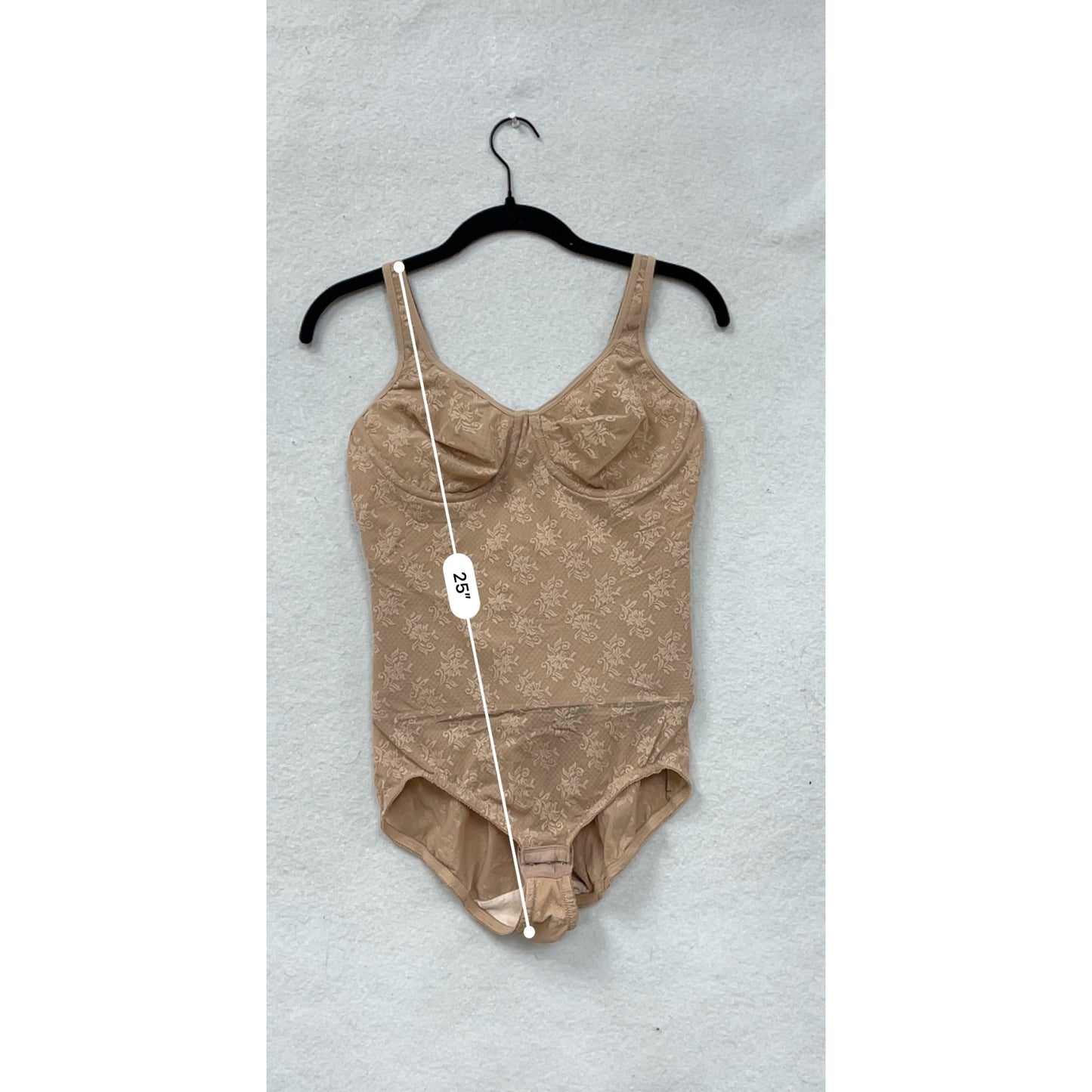 Nancy Ganz BoDY Womens Floral Beige Shapewear Bodysuit #8108