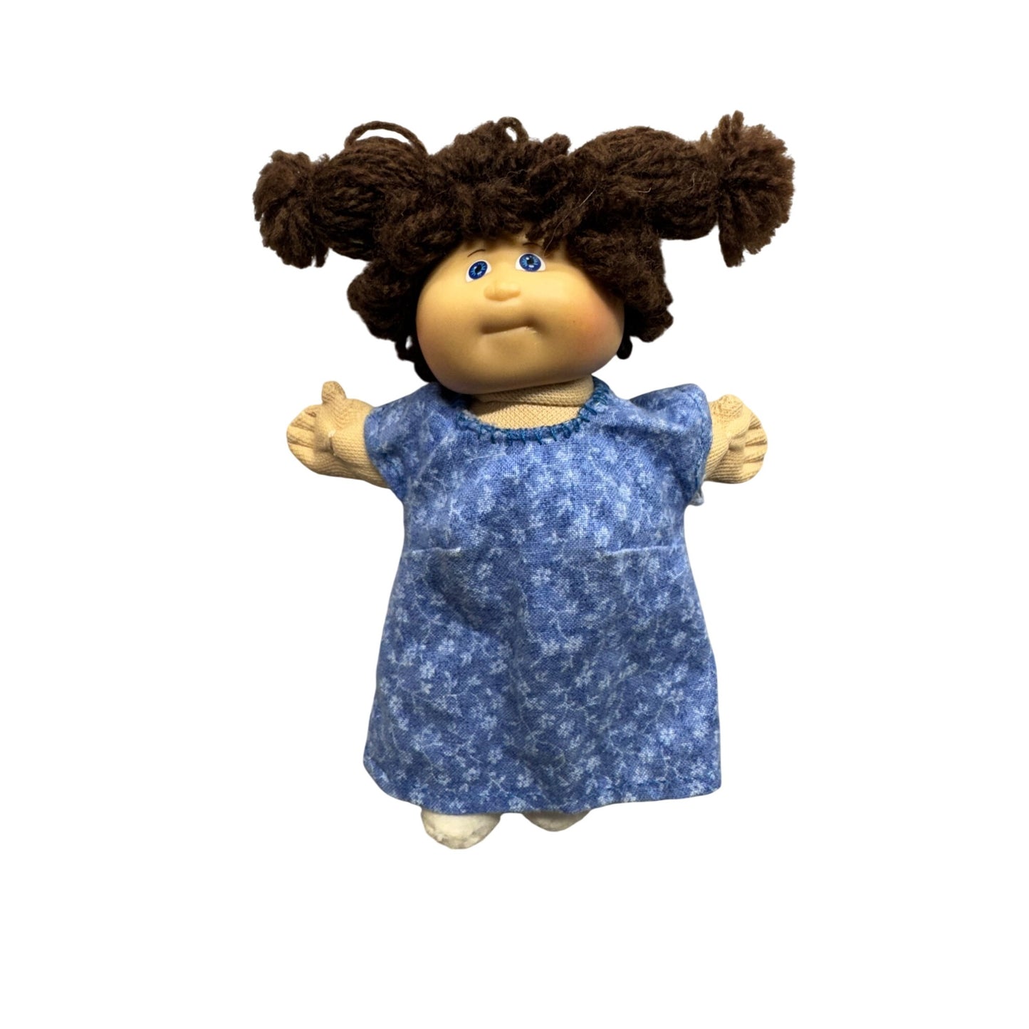 Cabbage Patch Kids 1984 Vintage Doll With Blue Floral Dress 9968