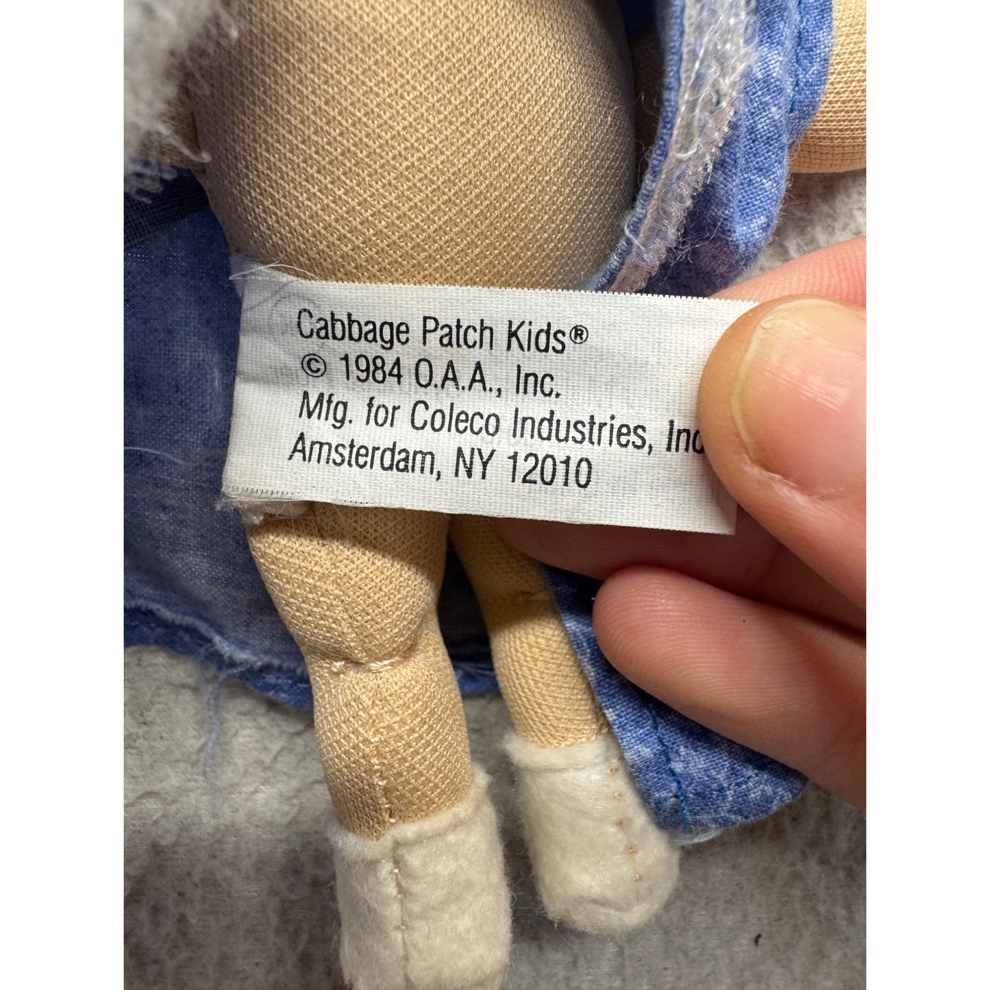 Cabbage Patch Kids 1984 Vintage Doll With Blue Floral Dress 9968
