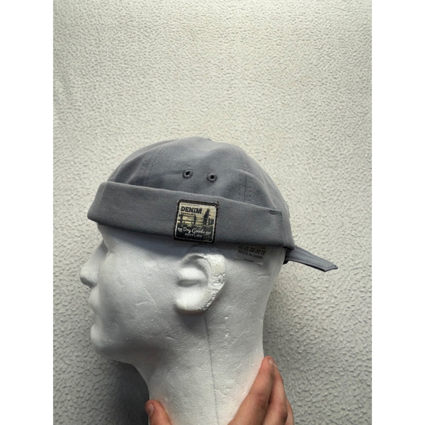 Gray Denim Supplies Docker Cap With Adjustable Back Strap #9224