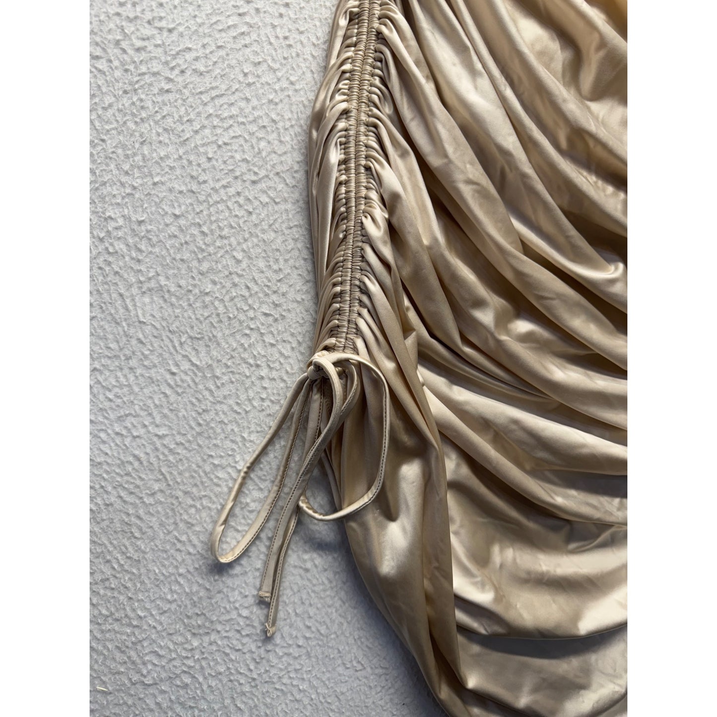 Express One-Shoulder Ruched Midi Dress With Drawstring Detail #7926