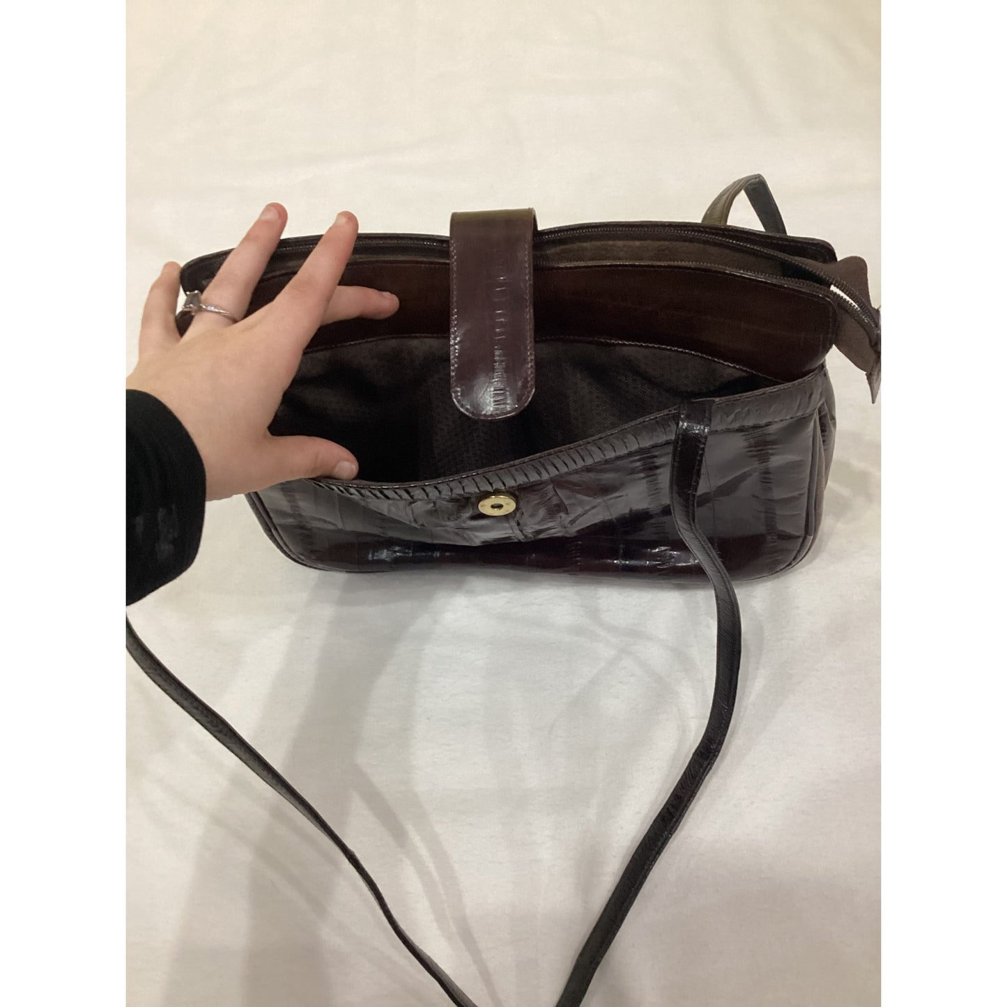 Eel Skin Shoulder Bag