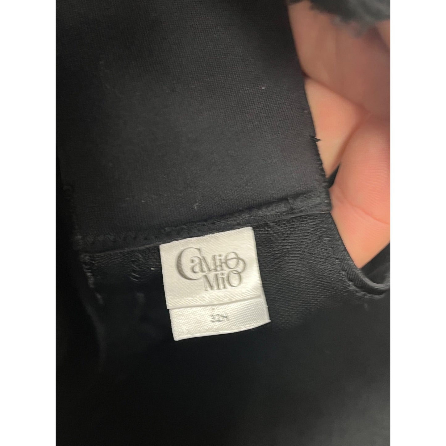 Camio Mio Black Underwire Bra 32H #8596