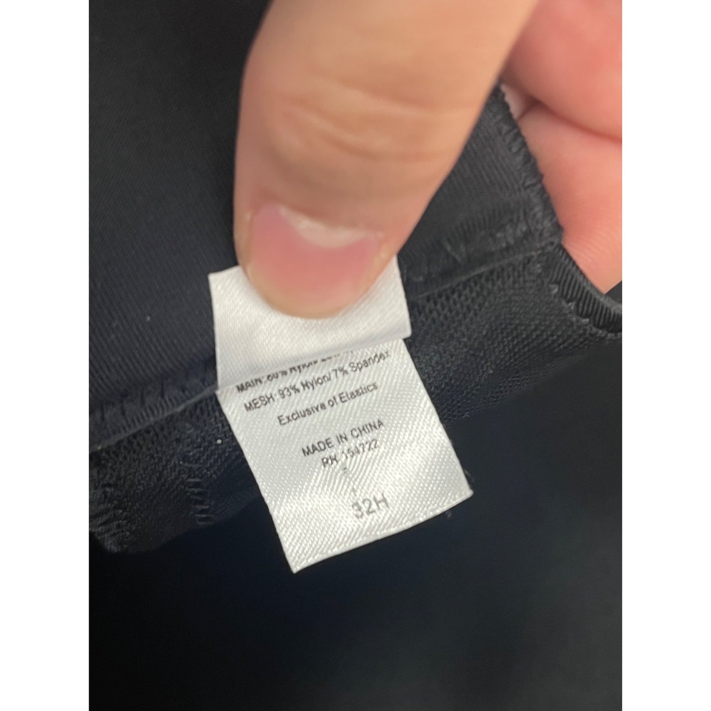 Camio Mio Black Underwire Bra 32H #8596