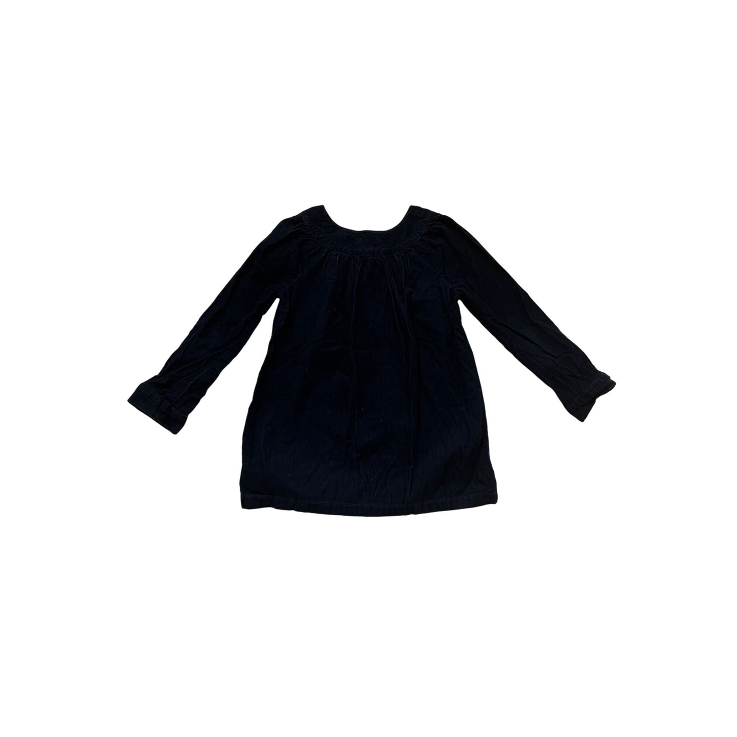 Lands End Kids Navy Corduroy Long Sleeve Dress Size 8 #8381