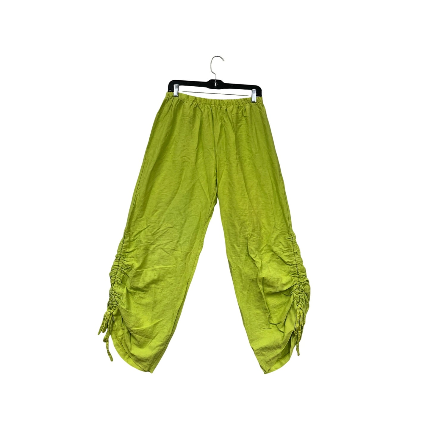 Bright Green Casual Pants L #770A