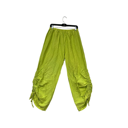Bright Green Casual Pants L #770A