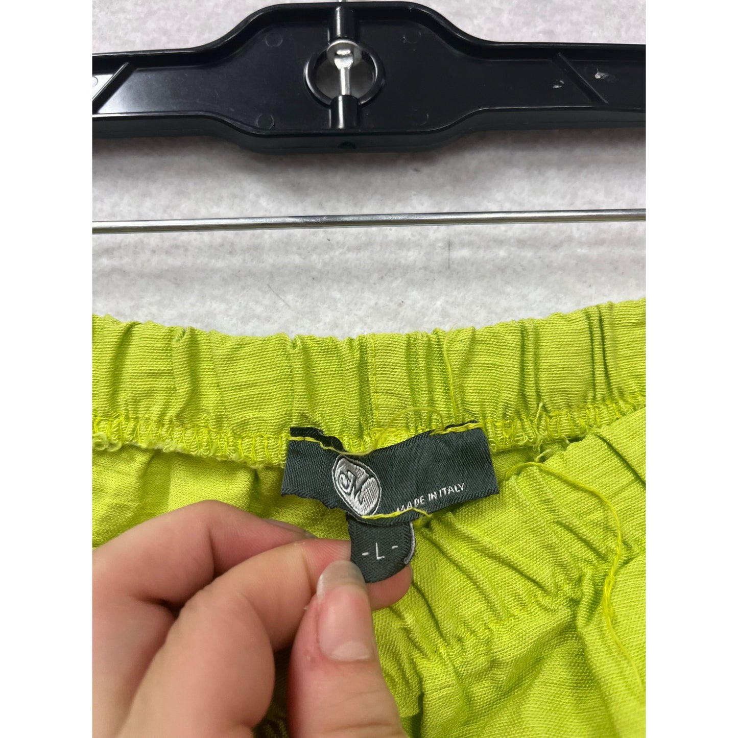 Bright Green Casual Pants L #770A