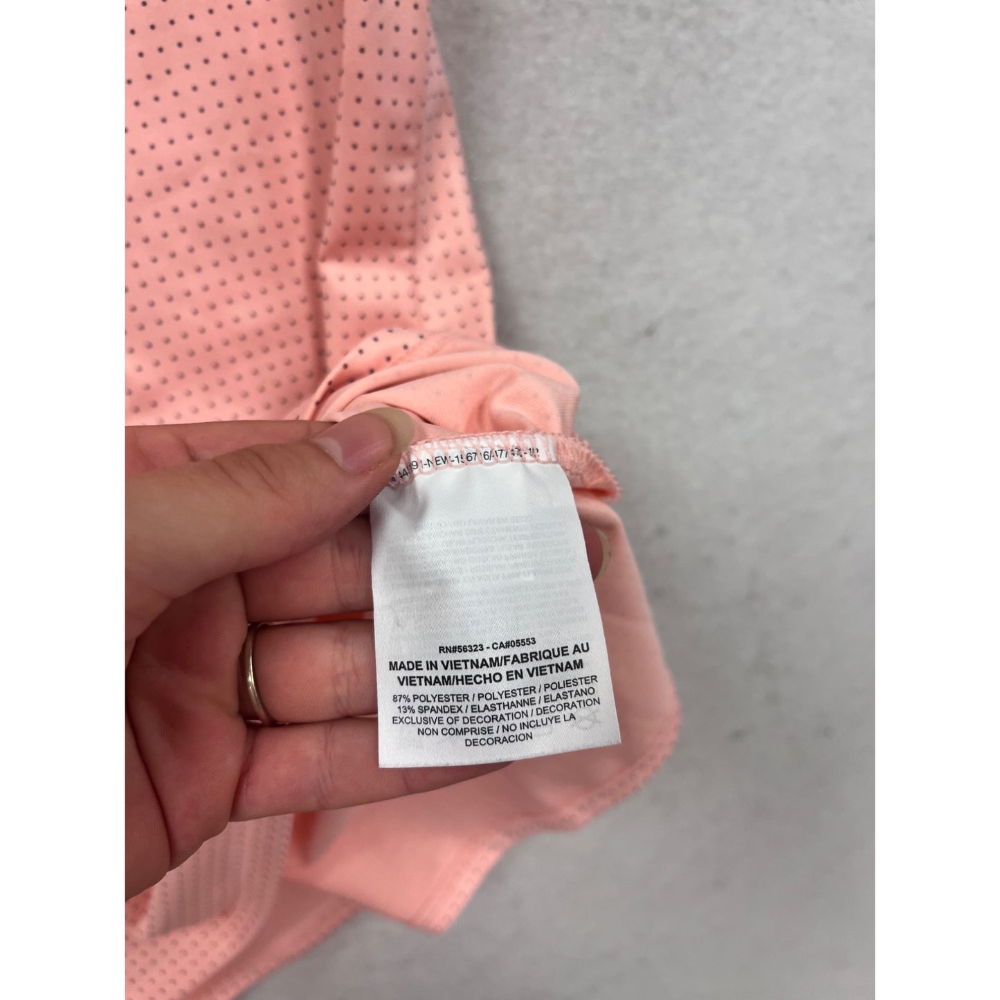 Nike Golf Dri-Fit Pink Polka Dot Polo Shirt L #310A