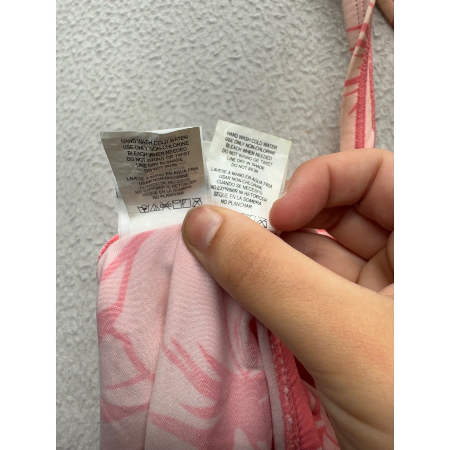 Jag Floral Print Halter Swim Top & Skirted Bottom Set Large Pink #9999