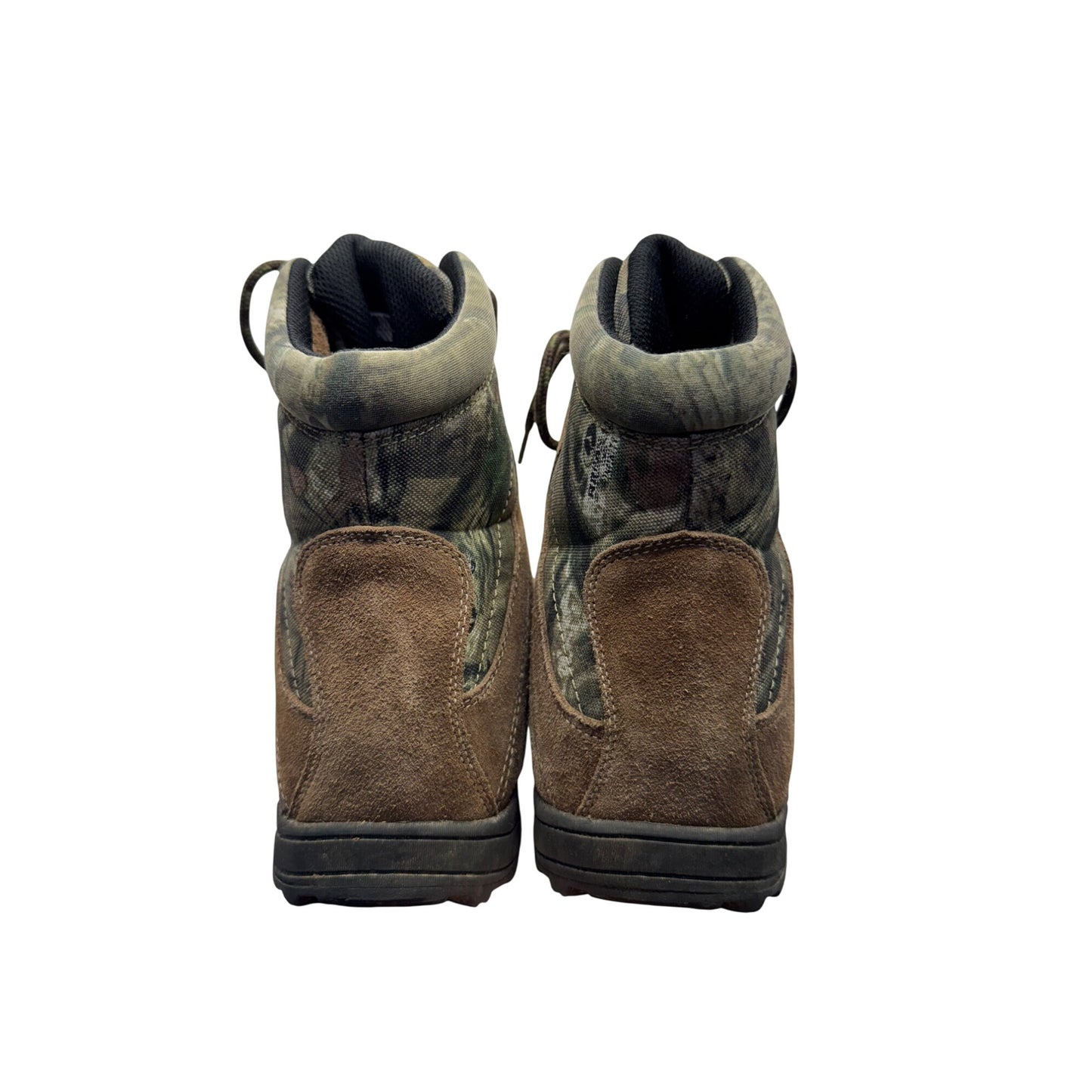 Rocky Brown Camo Suede Lace-Up Hiking Boots With Rubber Sole #141B
