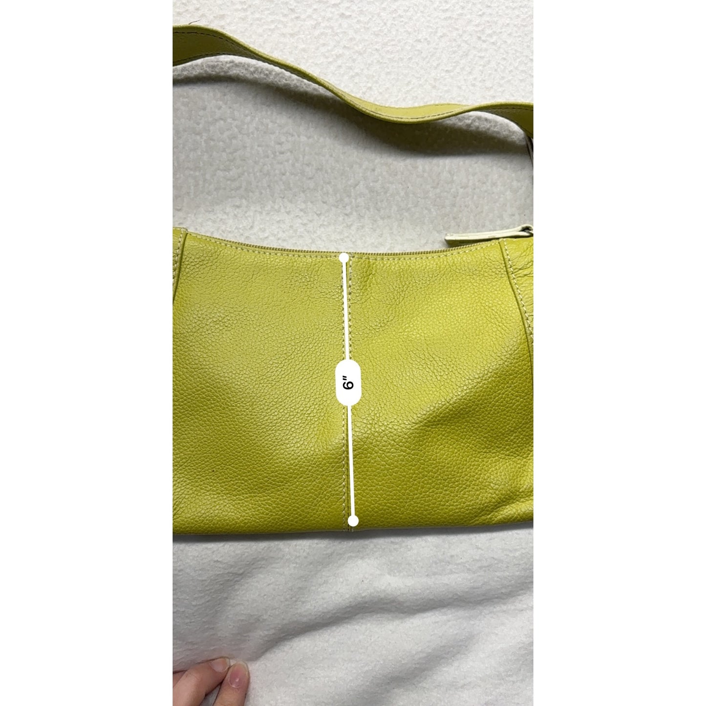 Lime Green MC Leather Shoulder Bag #7597