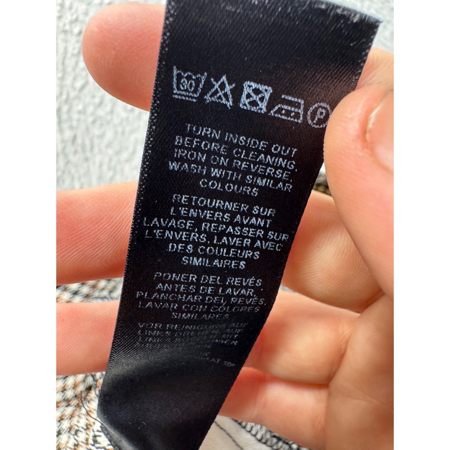 Asos Houndstooth Slim Fit Pants Size US 8 UK 12 With Side Stripes #323B