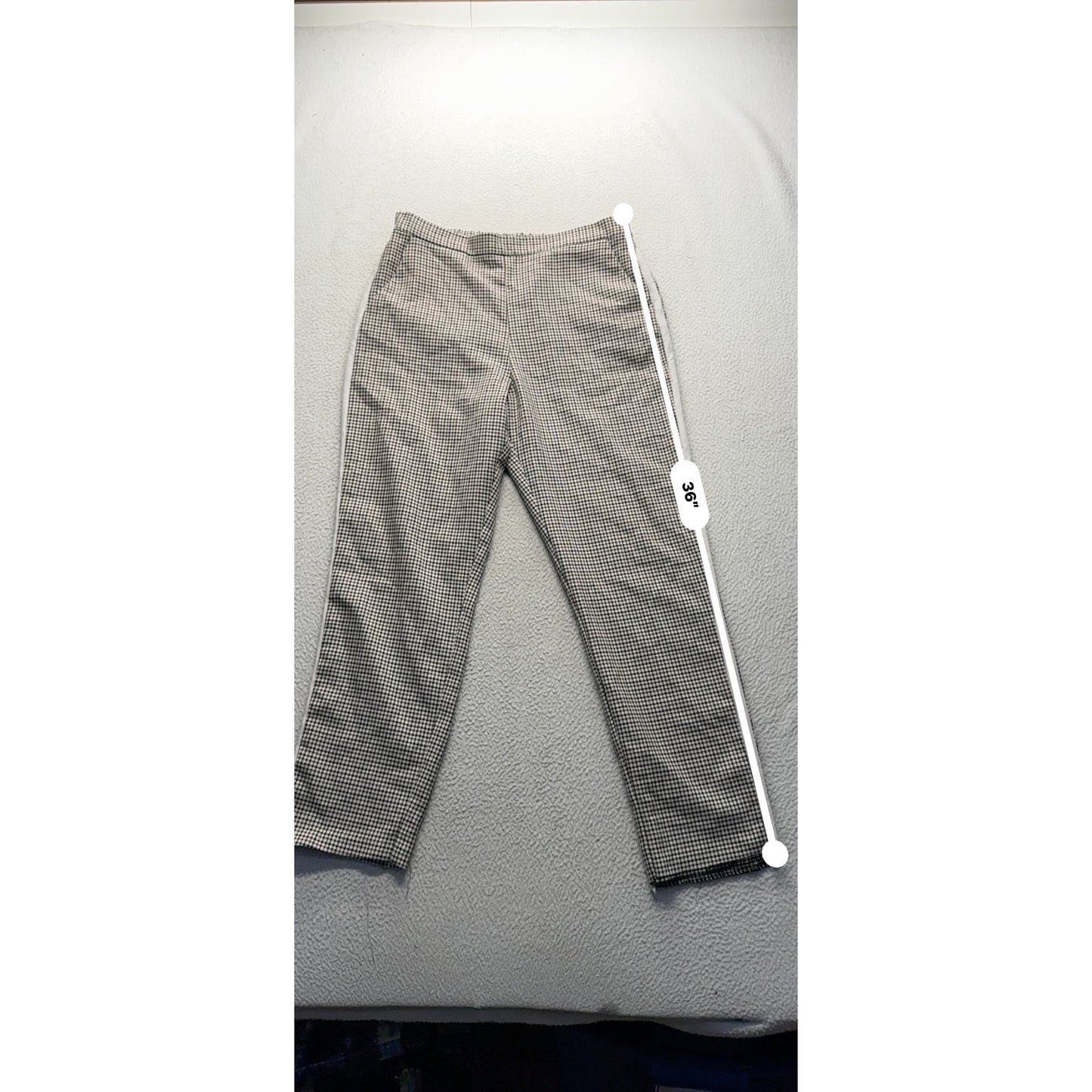 Asos Houndstooth Slim Fit Pants Size US 8 UK 12 With Side Stripes #323B