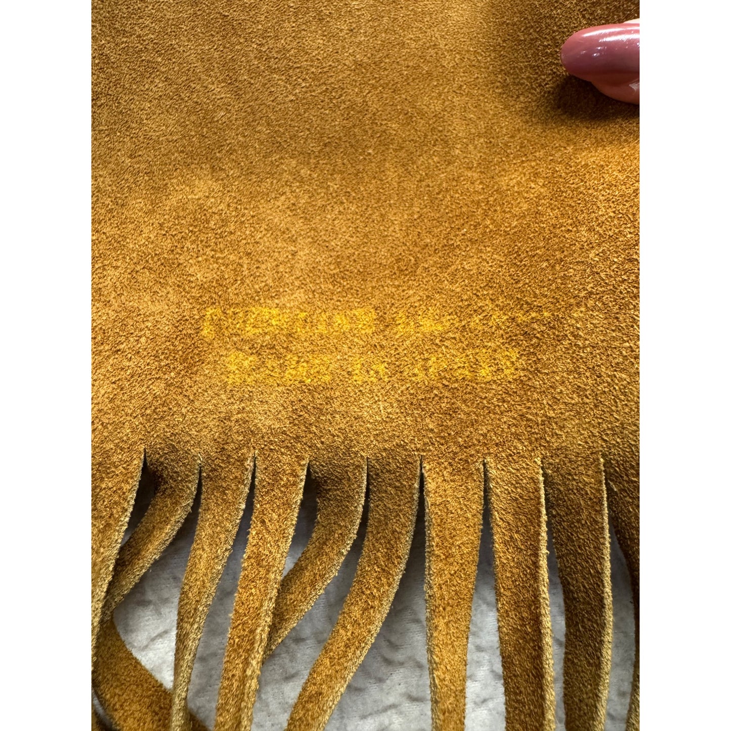 Vintage Style Western Brown Suede Fringe Vest With Beads #9026