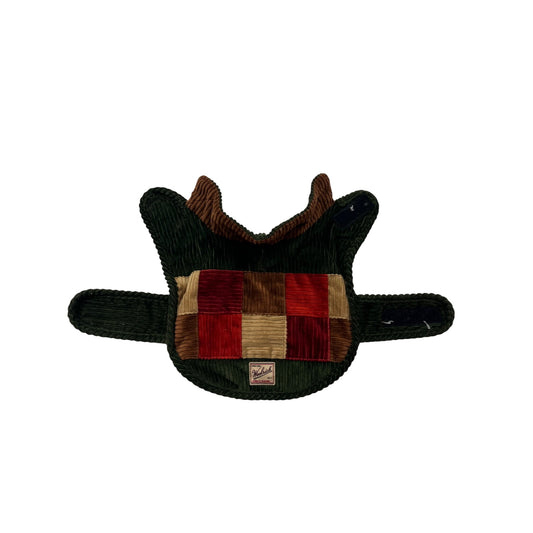 Woolrich Small Pet Patchwork Corduroy Coat With Velcro Closures #49A