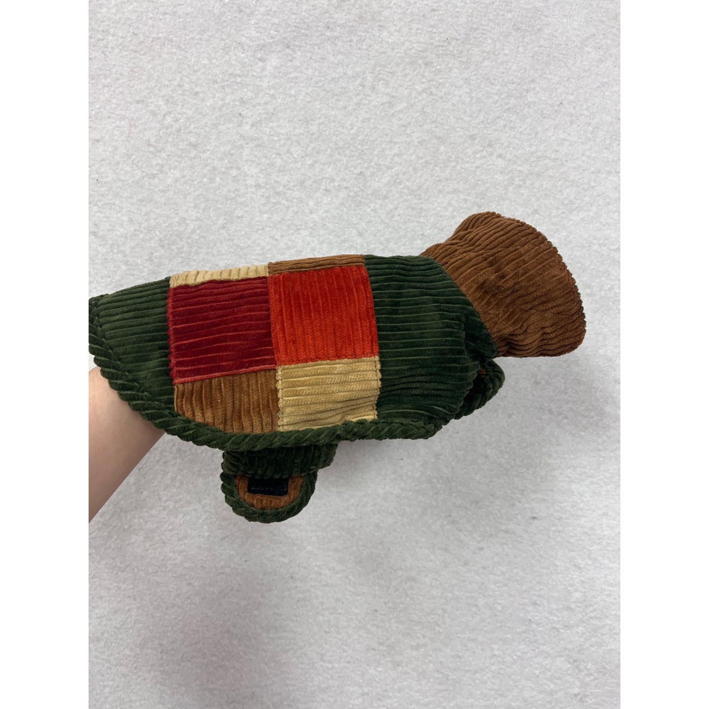 Woolrich Small Pet Patchwork Corduroy Coat With Velcro Closures #49A