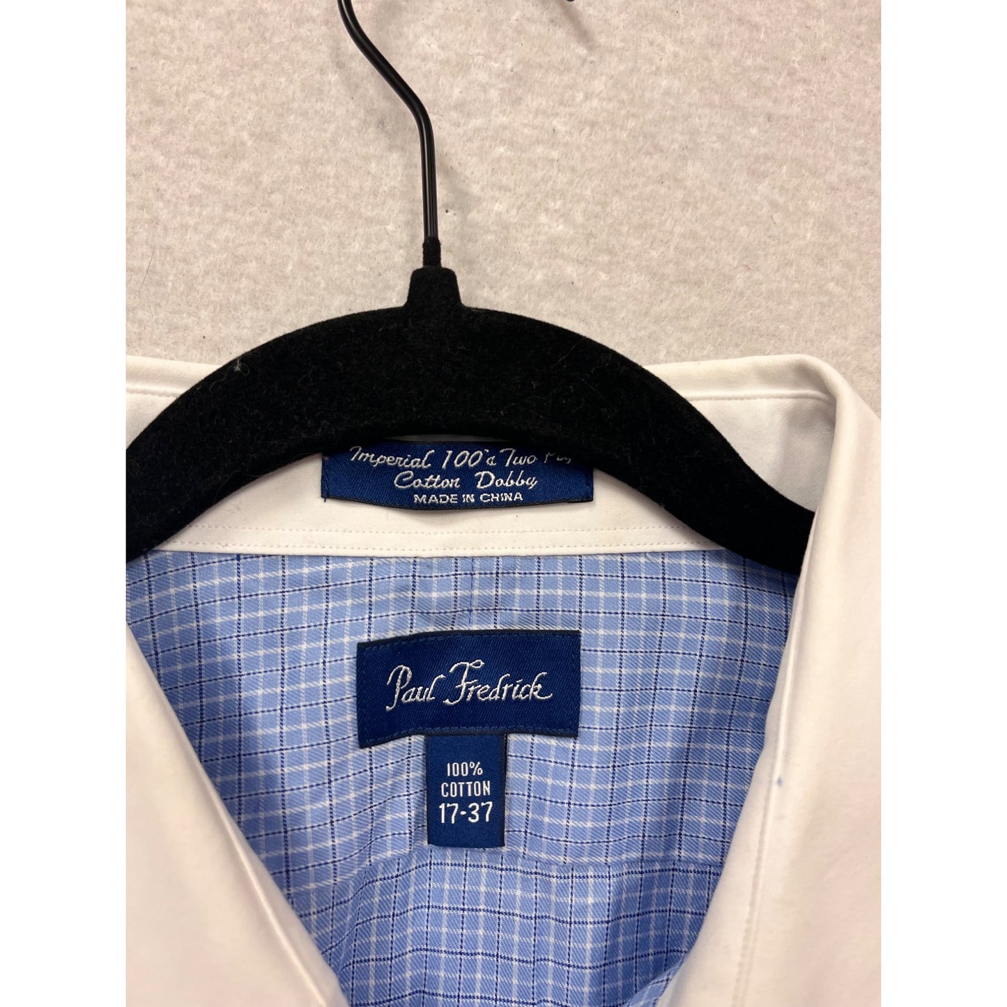 Paul Fredrick 100% Cotton Dress Shirt 17-37 #648A