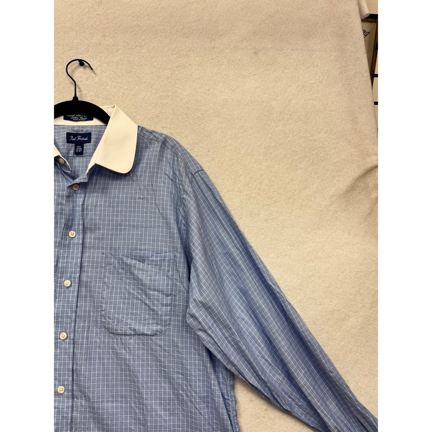 Paul Fredrick 100% Cotton Dress Shirt 17-37 #648A