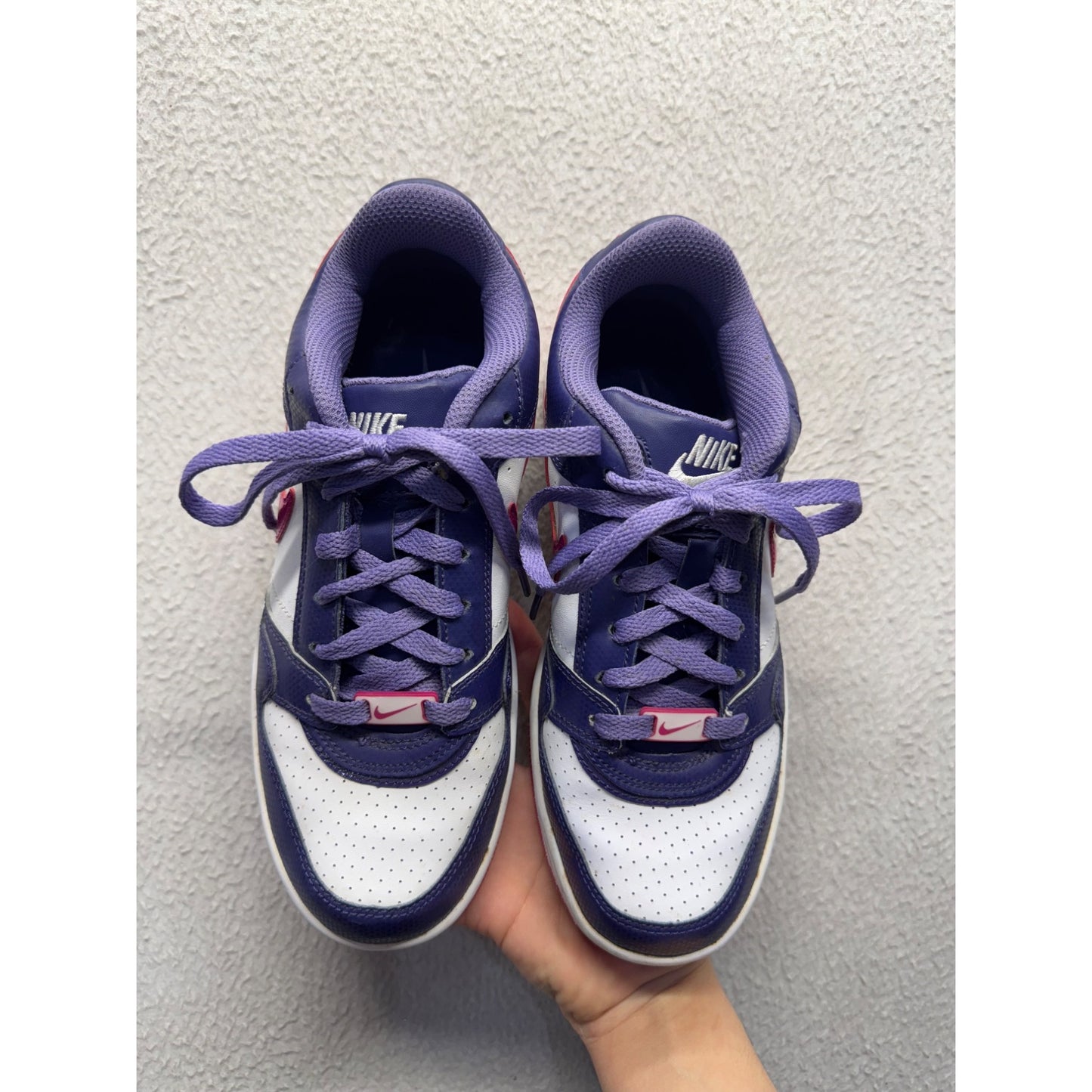 Nike Air Purple & Pink Low-Top Sneakers With Laces #9623