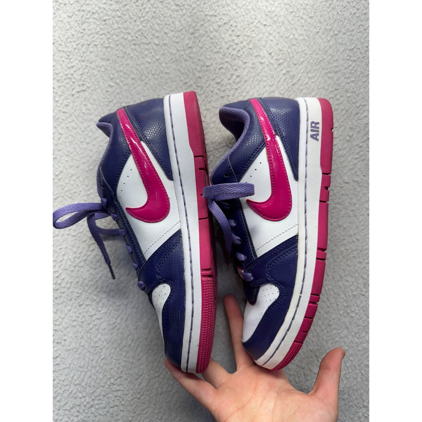 Nike Air Purple & Pink Low-Top Sneakers With Laces #9623