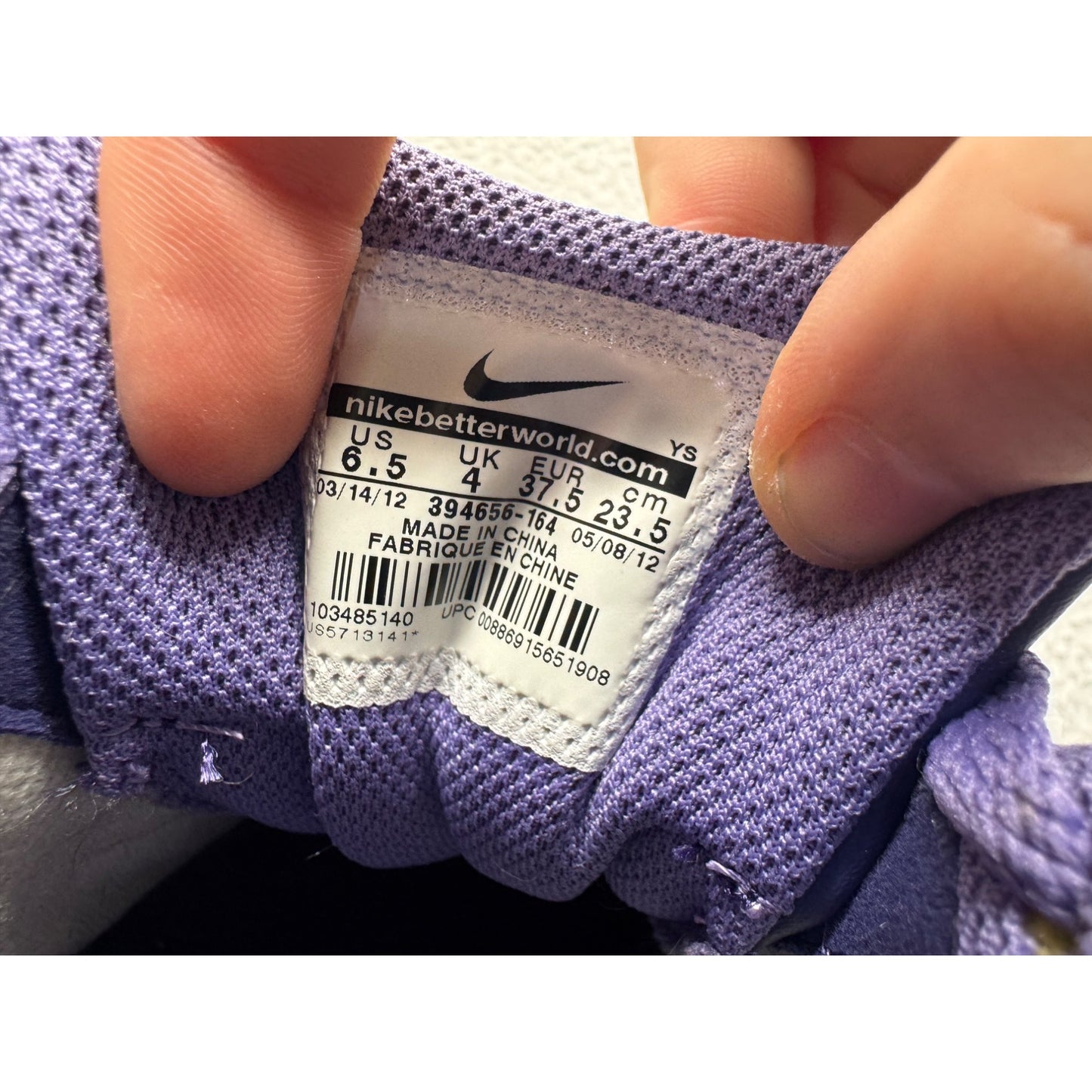 Nike Air Purple & Pink Low-Top Sneakers With Laces #9623