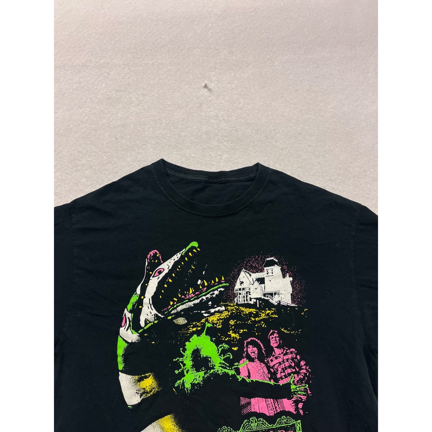 Beetlejuice Graphic T-Shirt Black Cotton Short Sleeve #245A