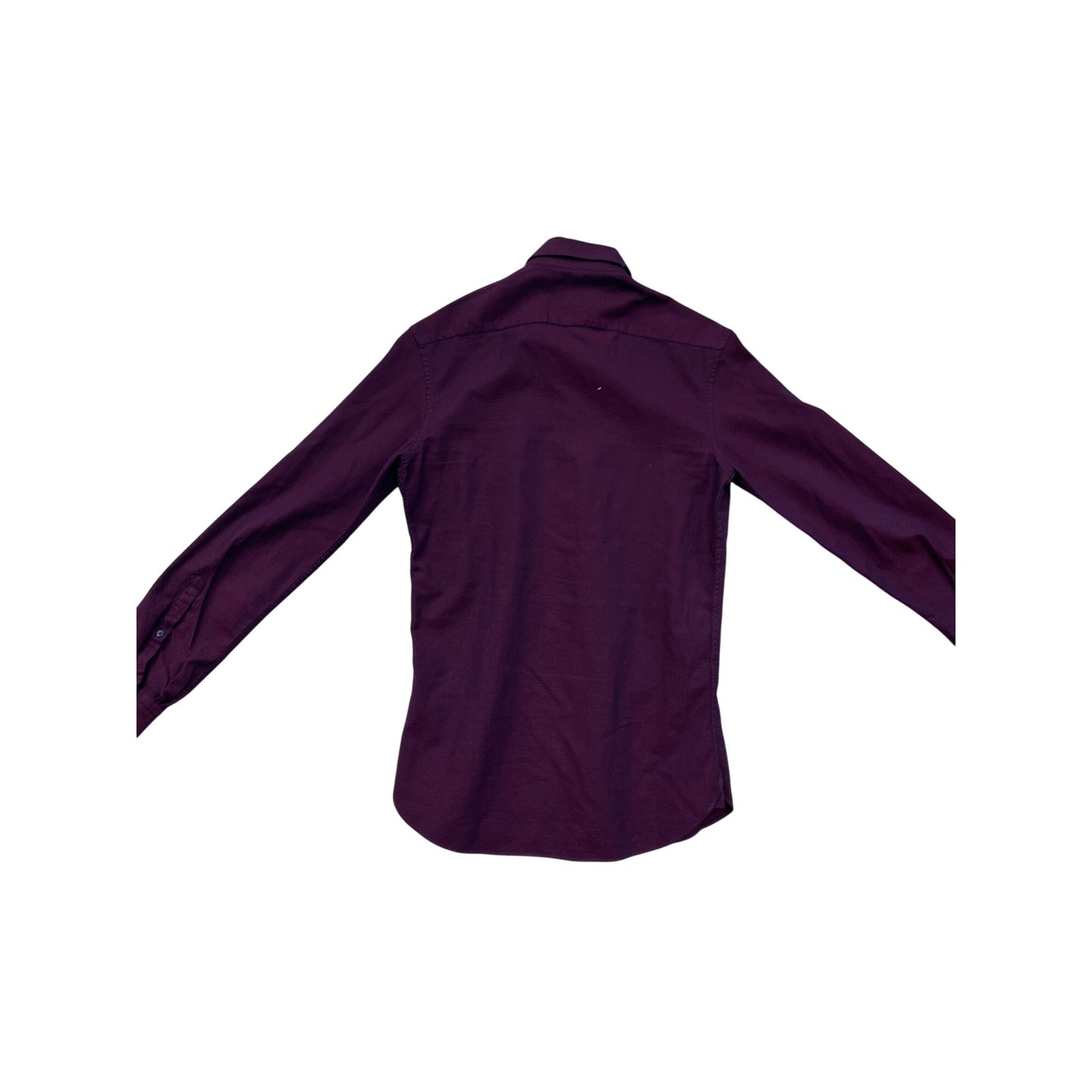 Mens Camicissima Long-Sleeve Purple Button-Up Shirt Size 37 #8244