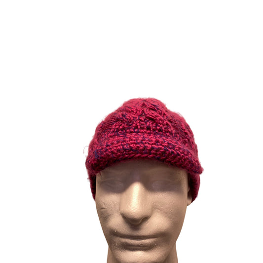 Burton Womens Knit Visor Beanie Cap In Pink & Purple #7011