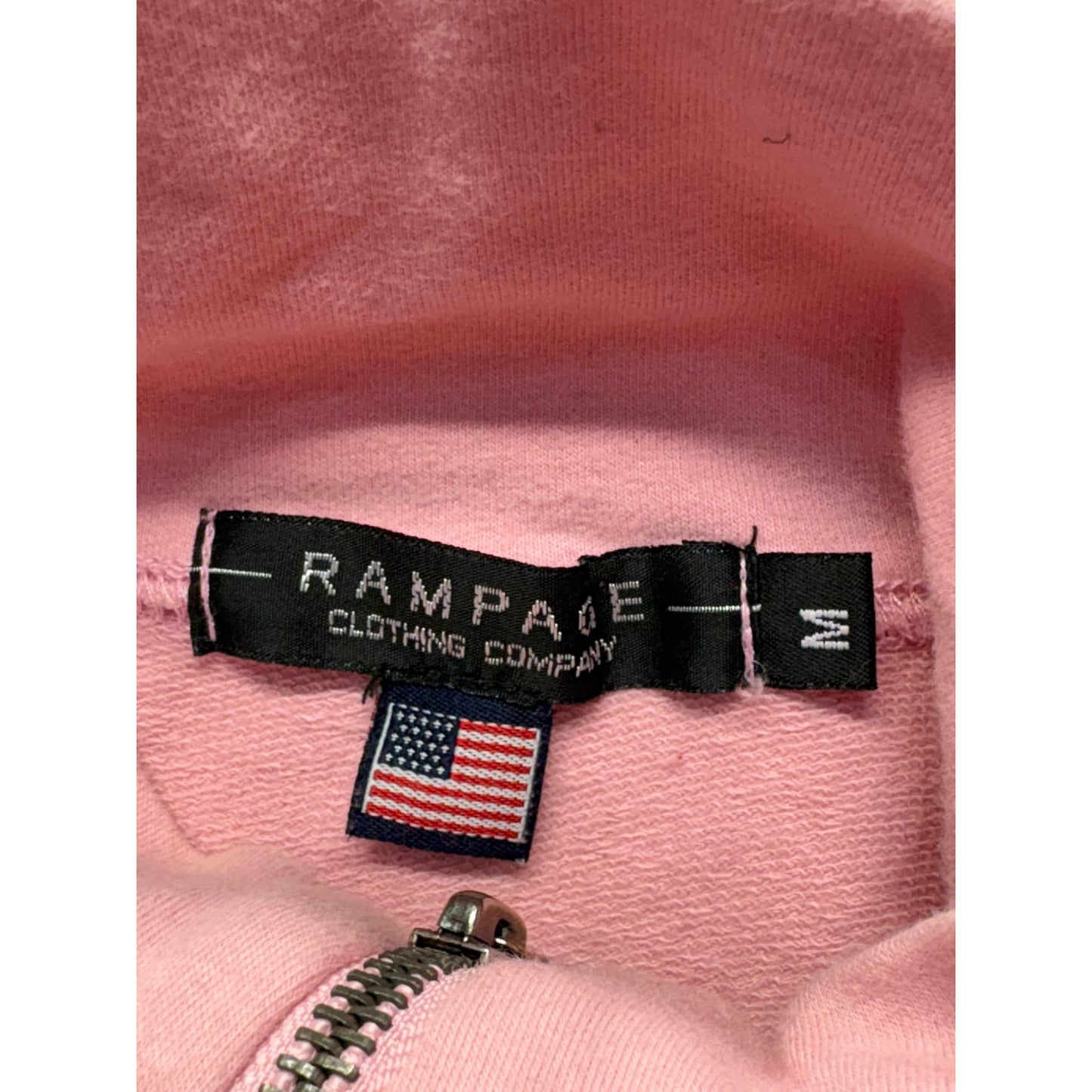 Vintage Y2K Rampage Pink Full-Zip Sweatshirt #7543
