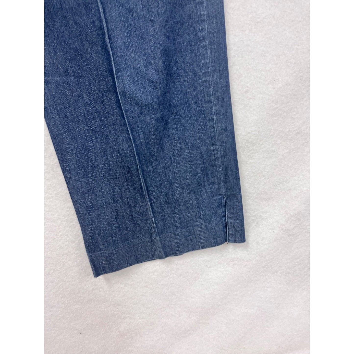 Larry Levine Womens Stretch Wide-Leg Denim Pants Size 14 #8794