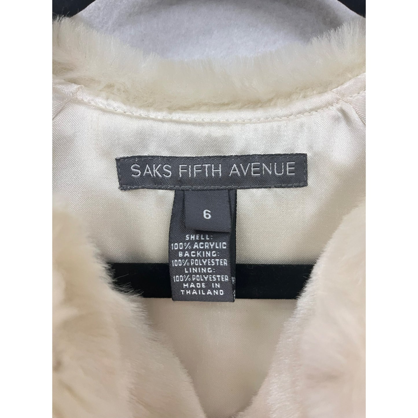 Women’s Saks Fifth Avenue TeddyBear Fur Coat & Hat Set #2809